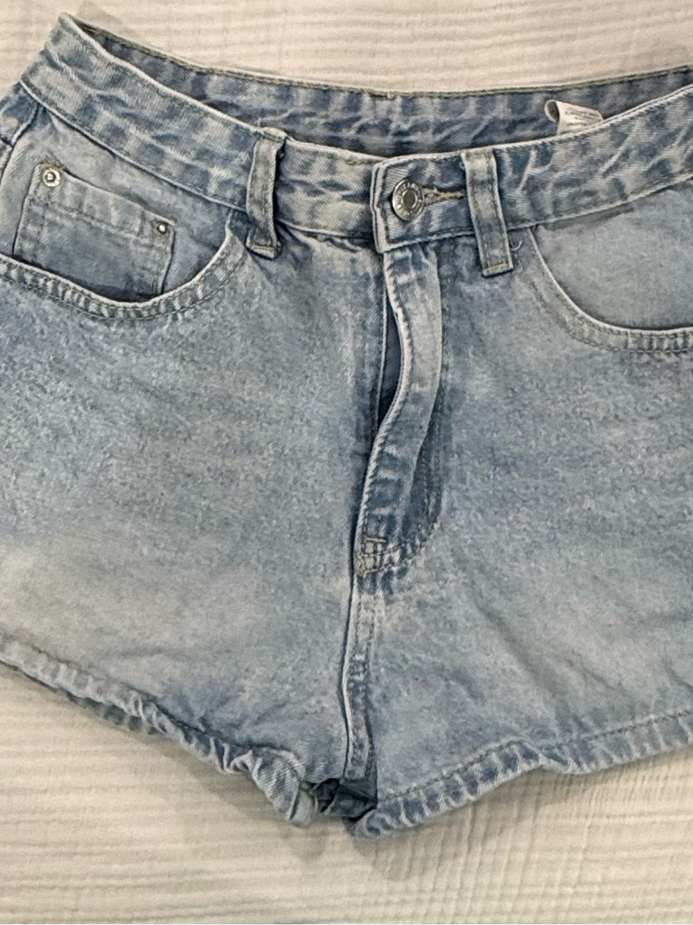 SHEIN Light Wash Blue Denim Jean Shorts